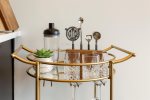 Mixing station on bar cart